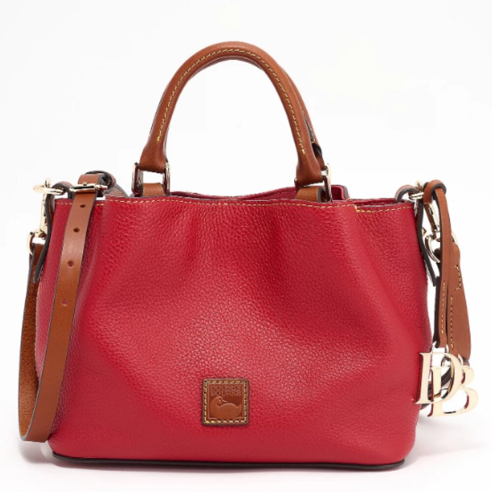Dooney & Bourke Pebble Leather Mini Barlow Top Handle Satchel  0218